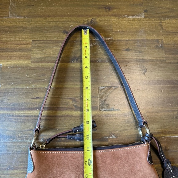 Vintage Dooney & Bourke Brown Suede Leather Shoulder Bag Satchel - Picture 5 of 14